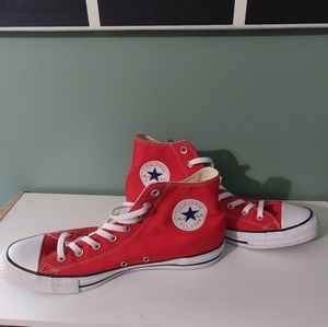 Red Converse High Tops size 11.5